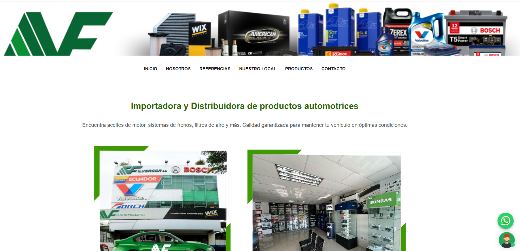 FilverCorp Vista previa del sitio web de FilverCorp